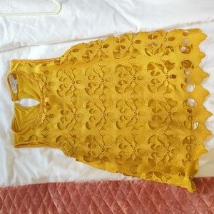 Yellow Lace Top